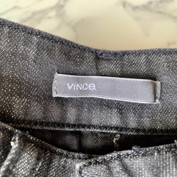 VINCE Girls Black Moto Style Distressed Ombré Denim Jeans SIZE 7 NWT - Picture 10 of 12